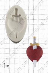 'Heart and Dagger' Silicone Mould